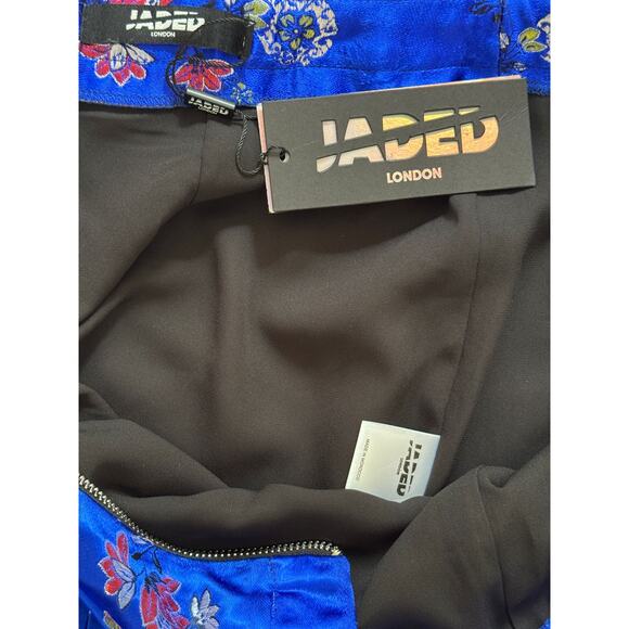 Jaded London Floral Satin Skirt Zipper O-ring Detail Sz S NWOT - Picture 6 of 8
